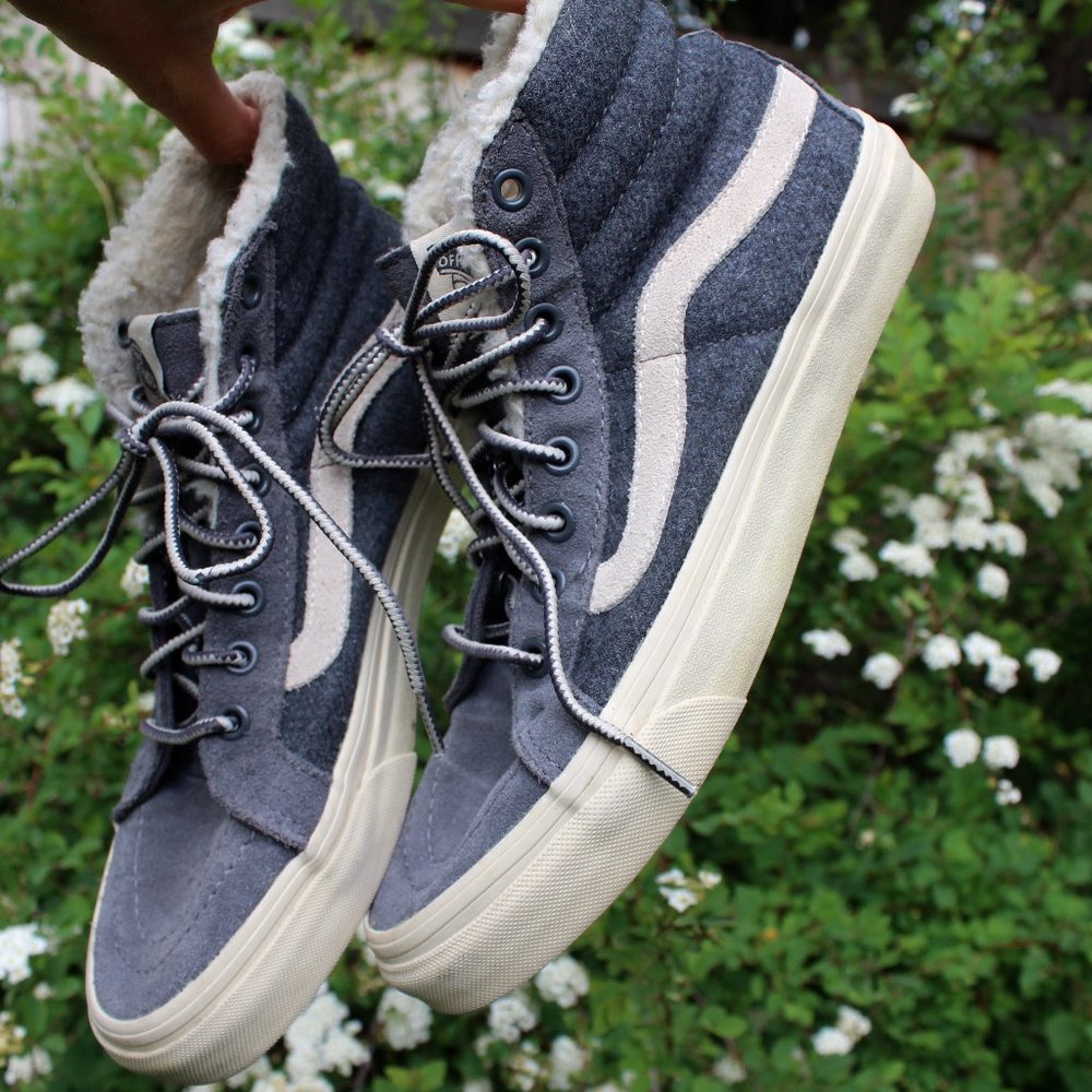 Cozy fleece lined Sk8-Hi Vans x Madewell